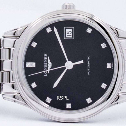 Longines Flagship Automatic Diamond Black Dial L4.774.4.57.6 Men's Watch