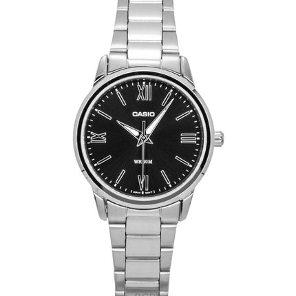 Casio Analog Stainless Steel Black Dial Quartz LTP-1303DD-1AV Women's Watch