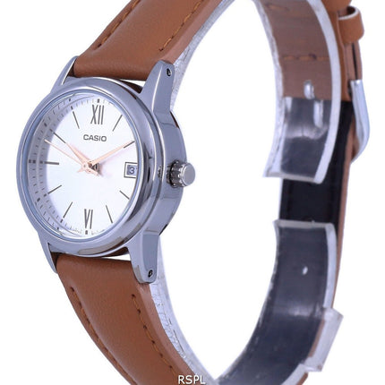 Casio Silver Dial Stainless Steel Analog Quartz LTP-V002L-7B3 LTPV002L-7 Womens Watch