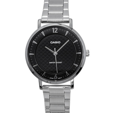 Casio Standard Analog Stainless Steel Black Dial Quartz LTP-VT04D-1A Women's Watch