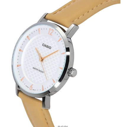 Casio Standard Analog Leather Strap Cream Dial Quartz LTP-VT04L-7A1 Women's Watch