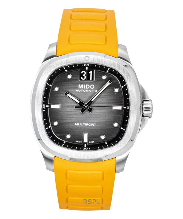 Mido Multifort TV Big Date Rubber Strap Grey Dial Automatic M049.526.17.081.00 100M Men's Watch