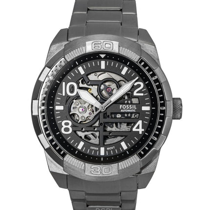 Fossil Bronson Stainless Steel Black Skeleton Dial Automatic ME3255 Men's Watch