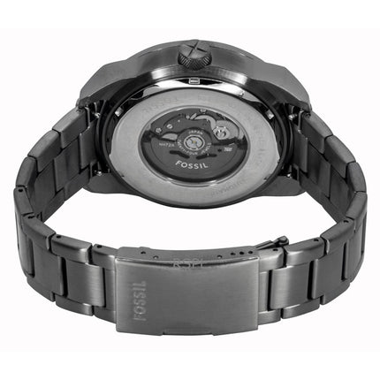 Fossil Bronson Stainless Steel Black Skeleton Dial Automatic ME3255 Men's Watch