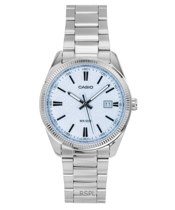 Casio Standard Analog Stainless Steel Light Blue Dial Quartz MTP-1302DA-2A2V Men's Watch