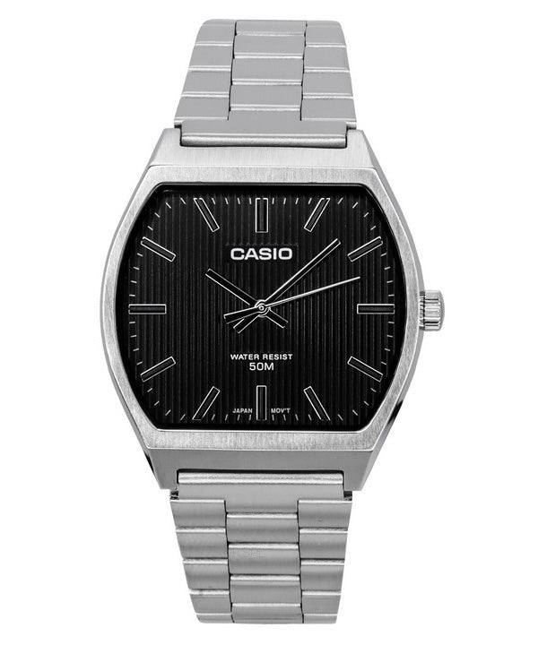 Refurbished Casio Standard Analog Stainless Steel Black Dial Quartz MTP-B140D-1A Men's Watch