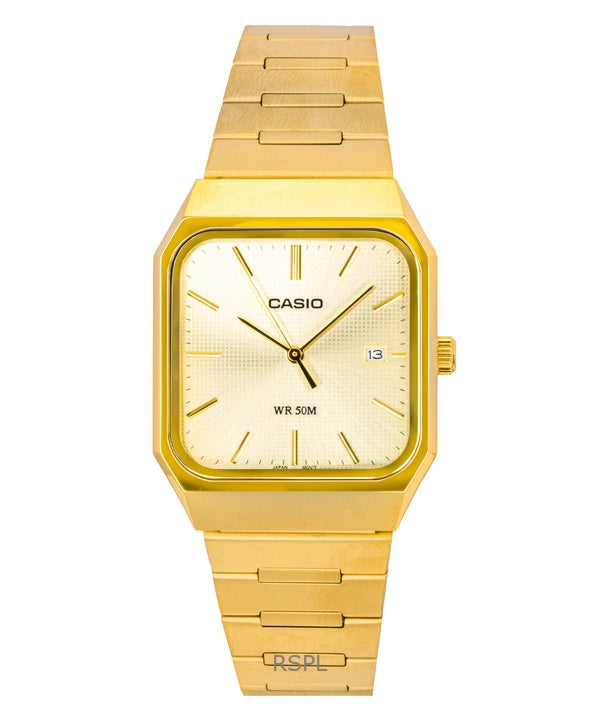 Casio Standard Analog Stainless Steel Gold Dial Quartz MTP-B185G-9AV Men's Watch