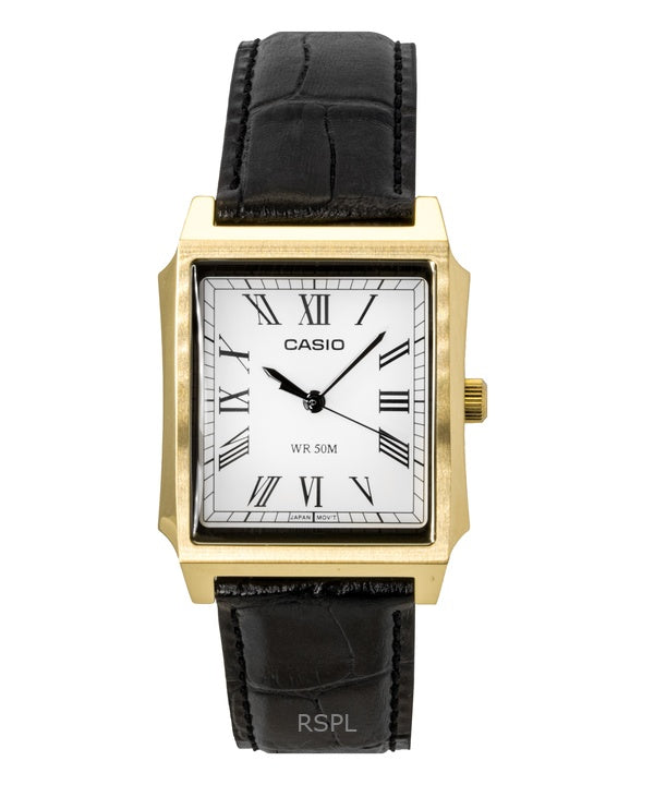 Casio Standard Analog Leather Strap White Dial Quartz MTP-B190GL-7BV Men's Watch