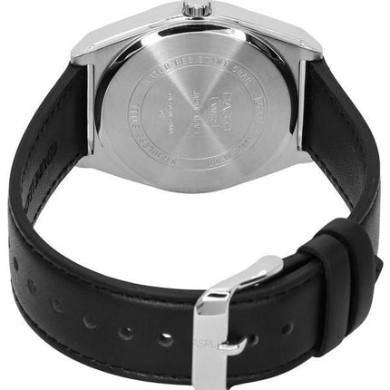 Casio Standard Analog Moon Phase Black Dial Leather Strap Quartz MTP-M300L-1A MTPM300L-1 Men's Watch
