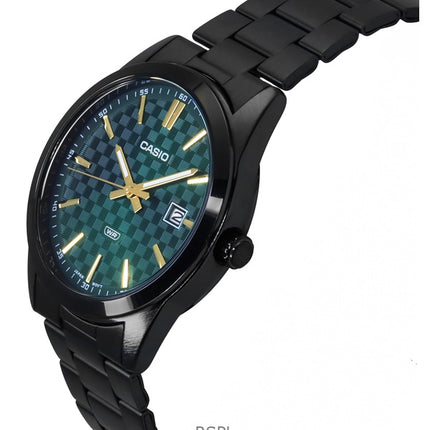 Casio Standard Analog Ion Plated Stainless Steel Green Dial Quartz MTP-VD03B-3A Men's Watch
