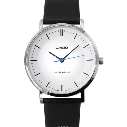 Casio Standard Analog Leather Strap White Dial Quartz MTP-VT04L-7E Men's Watch