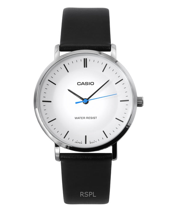 Casio Standard Analog Leather Strap White Dial Quartz MTP-VT04L-7E Men's Watch