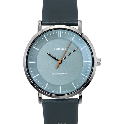 Casio Standard Analog Leather Strap Grey Dial Quartz MTP-VT04L-8E Men's Watch