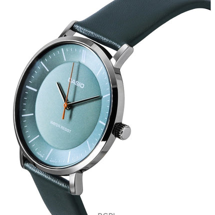 Casio Standard Analog Leather Strap Grey Dial Quartz MTP-VT04L-8E Men's Watch