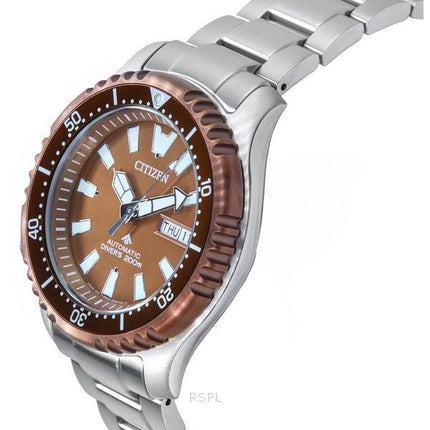 Citizen Promaster Marine Limited Edition Copper Dial Automatic Divers NY0164-65X 200M Mens Watch with Extra Strap