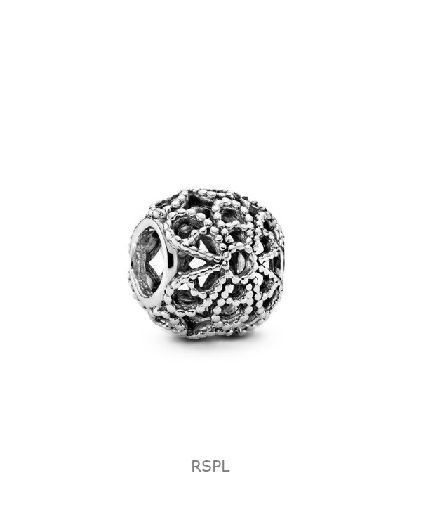 Pandora Openwork Flower Charm With Clear Beads P-791282 For Women