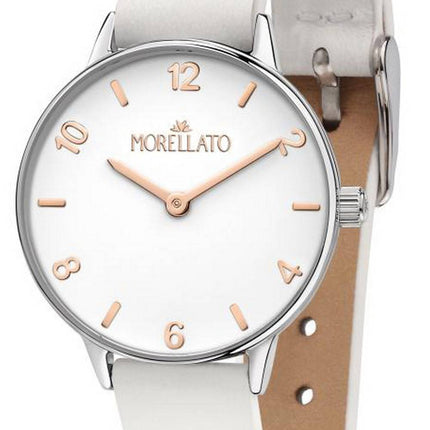 Morellato Ninfa White Dial Leather Strap Quartz R0151141529 Womens Watch