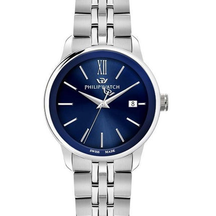 Philip Watch Anniversary Stainless Steel Blue Dial Quartz R8253150040 100M Mens Watch