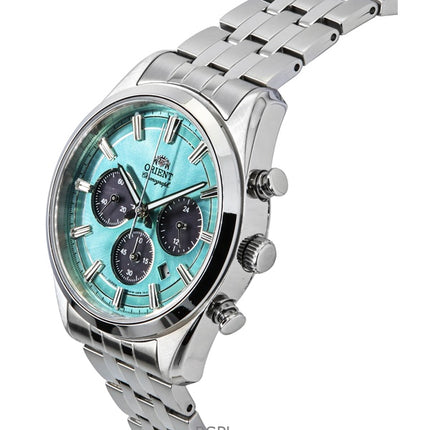 Orient Contemporary Chronograph Stainless Steel Sky Blue Dial Quartz RA-TX0304L Men's Watch