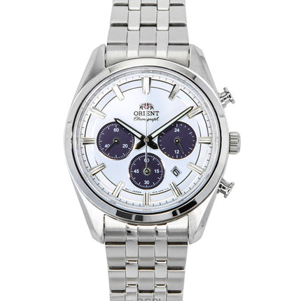 Orient Contemporary Chronograph Stainless Steel White Dial Quartz RA-TX0305S Men's Watch