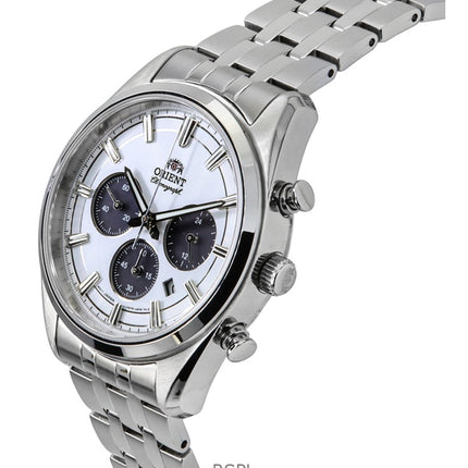 Orient Contemporary Chronograph Stainless Steel White Dial Quartz RA-TX0305S Men's Watch