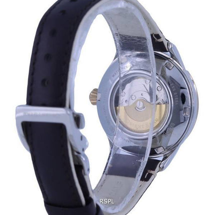 Orient Star Classic Open Heart Gold Dial Leather Automatic RE-ND0010G00B Womens Watch