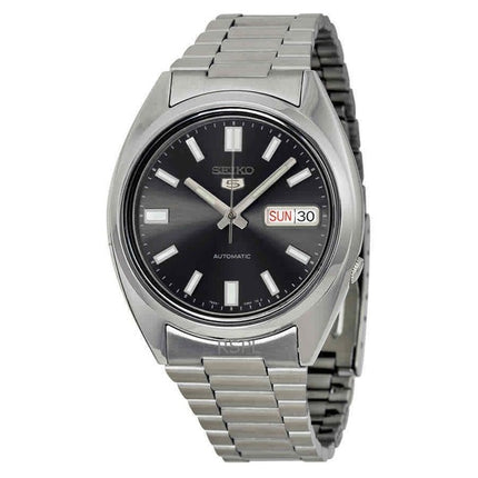 Refurbished Seiko 5 Black Dial Automatic SNXS79K1 Men's Watch`