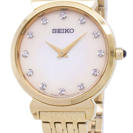Seiko Quartz SFQ802 SFQ802P1 SFQ802P Diamond Accents Women's Watch
