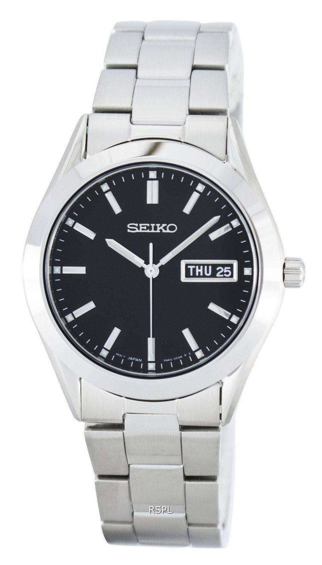 Seiko Quartz Black Dial SGGA25 SGGA25P1 SGGA25P Men's Watch