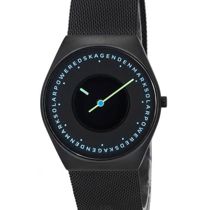 Skagen Grenen Solar Halo Midnight Stainless Steel Mesh Black Dial SKW6874 Men's Watch