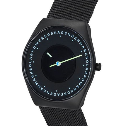 Skagen Grenen Solar Halo Midnight Stainless Steel Mesh Black Dial SKW6874 Men's Watch