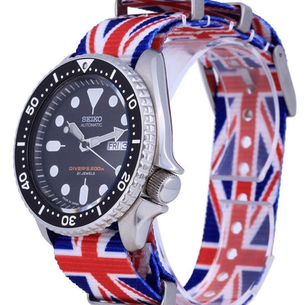 Seiko Automatic Divers Japan Made Polyester SKX007J1-var-NATO28 200M Mens Watch