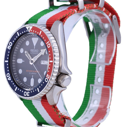 Seiko Automatic Divers Polyester Japan Made SKX009J1-var-NATO23 200M Mens Watch