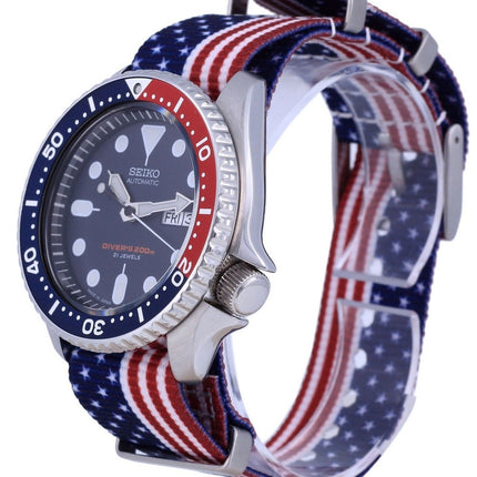Seiko Automatic Divers Polyester Japan Made SKX009J1-var-NATO27 200M Mens Watch