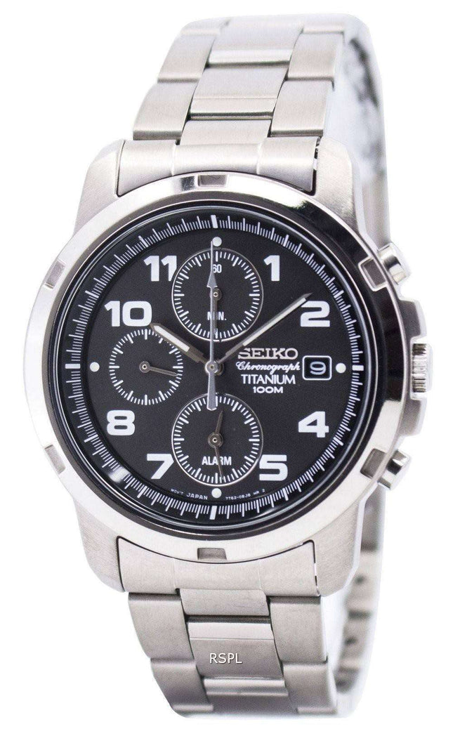 Seiko Titanium Alarm Chronograph SNA113 SNA113P1 SNA113P Mens Watch