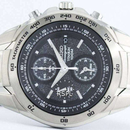 Seiko Titanium Chronograph Quartz Alarm Tachymeter SNAB91 SNAB91P1 SNAB91P Men's Watch