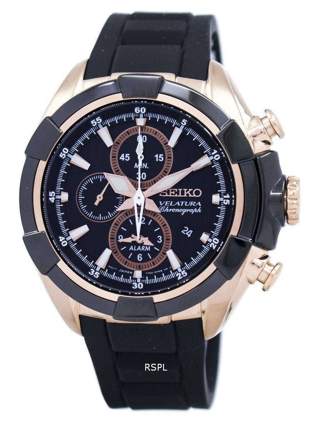 Seiko Velatura Chronograph Quartz Alarm SNAF60 SNAF60P1 SNAF60P Men's Watch