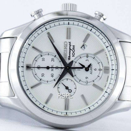 Seiko Chronograph Quartz Alarm SNAF63 SNAF63P1 SNAF63P Men's Watch