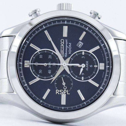 Seiko Quartz Alarm Chronograph SNAF65 SNAF65P1 SNAF65P Men's Watch