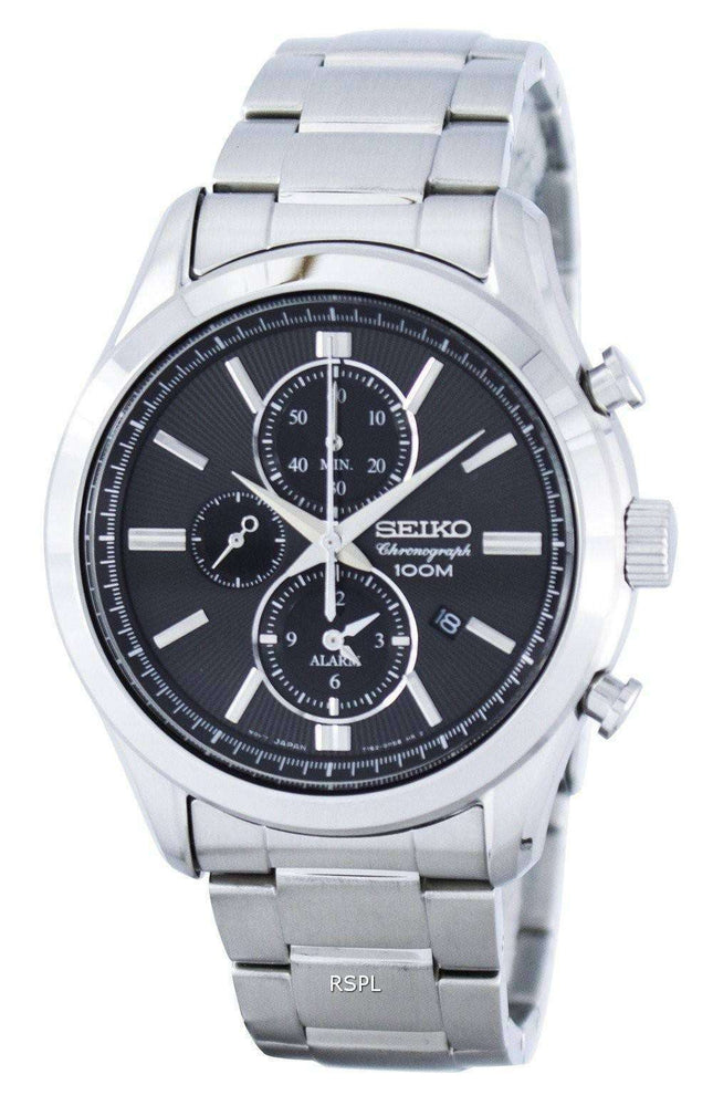 Seiko Chronograph Quartz Alarm SNAF67 SNAF67P1 SNAF67P Men's Watch
