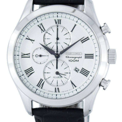 Seiko Chronograph Quartz Alarm SNAF69 SNAF69P1 SNAF69P Men's Watch