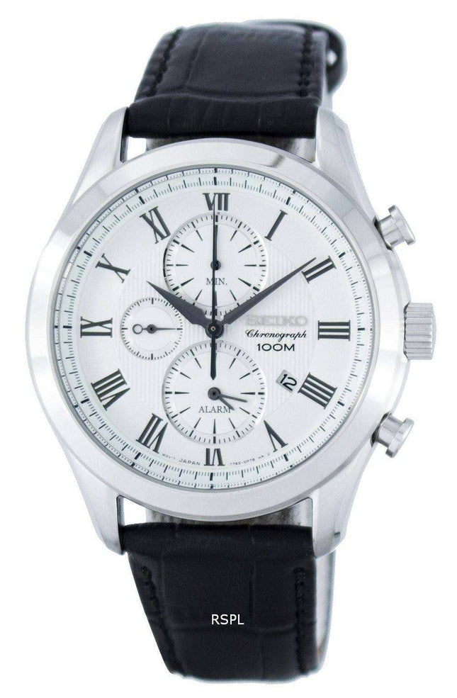 Seiko Chronograph Quartz Alarm SNAF69 SNAF69P1 SNAF69P Men's Watch