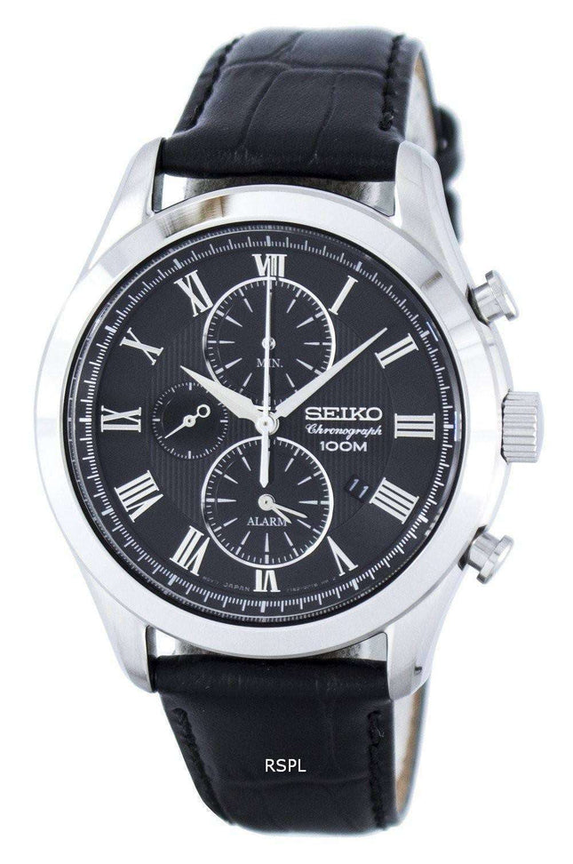 Seiko Chronograph Quartz Alarm SNAF71 SNAF71P1 SNAF71P Men's Watch
