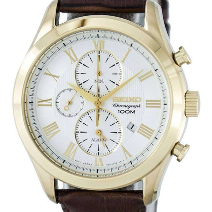Seiko Chronograph Quartz Alarm SNAF72 SNAF72P1 SNAF72P Men's Watch