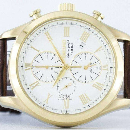 Seiko Chronograph Quartz Alarm SNAF72 SNAF72P1 SNAF72P Men's Watch
