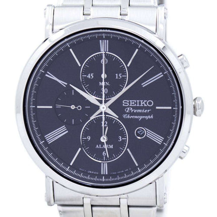 Seiko Premier Chronograph Alarm Quartz SNAF75 SNAF75P1 SNAF75P Men's Watch