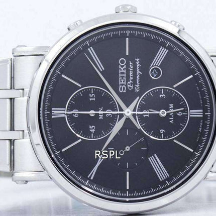 Seiko Premier Chronograph Alarm Quartz SNAF75 SNAF75P1 SNAF75P Men's Watch