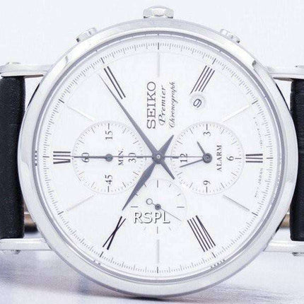 Seiko Premier Chronograph Quartz Alarm SNAF77 SNAF77P1 SNAF77P Men's Watch