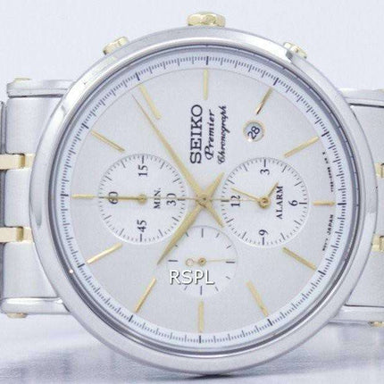 Seiko Premier Chronograph Quartz Alarm SNAF80 SNAF80P1 SNAF80P Men's Watch