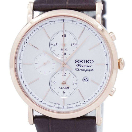 Seiko Premier Chronograph Quartz Alarm SNAF82 SNAF82P1 SNAF82P Men's Watch